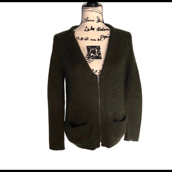 Anthropologie Sweaters - Anthropologie Green Wool Cardigan